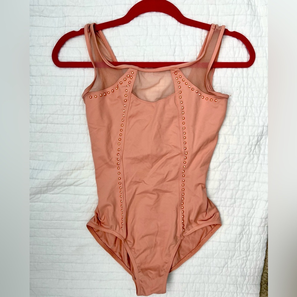 Pink bedazzled leotard/bodysuit